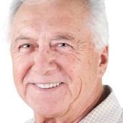 Smiling man with dentures