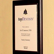 Top Dentists Award certificate