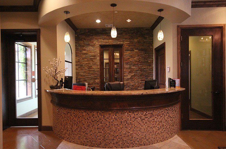 Inviting recepton desk