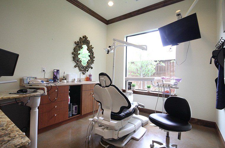 High tech dental exam room