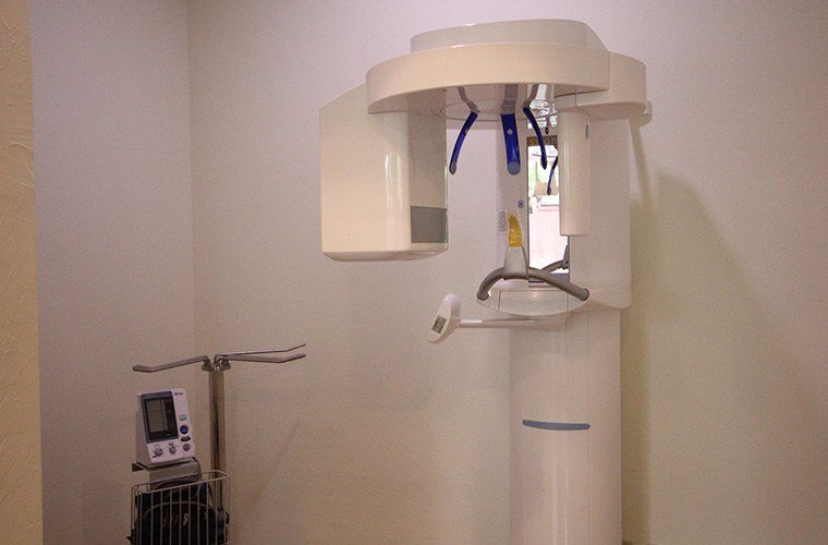Closeup of 3d conebeam scanner
