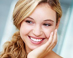 Woman with beautiful smile